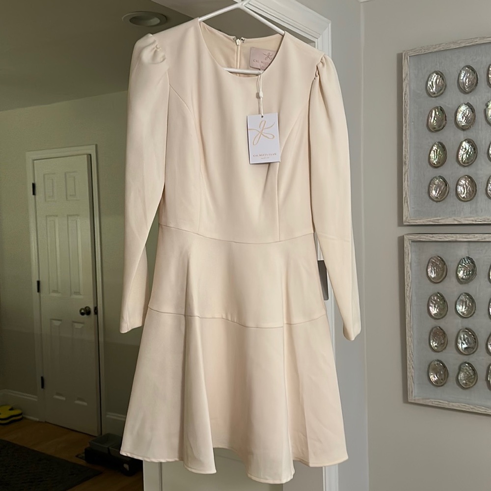 Gal meets glam creme dress